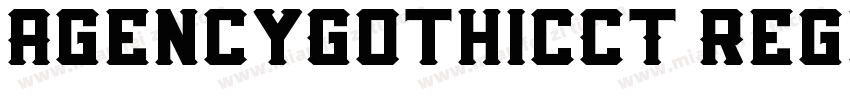 AgencyGothicCT Regul字体转换